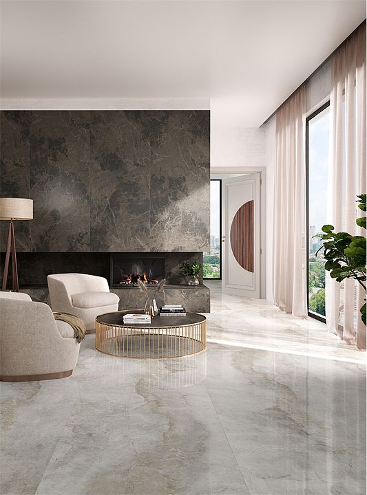 Best White Marble Floor Living Room